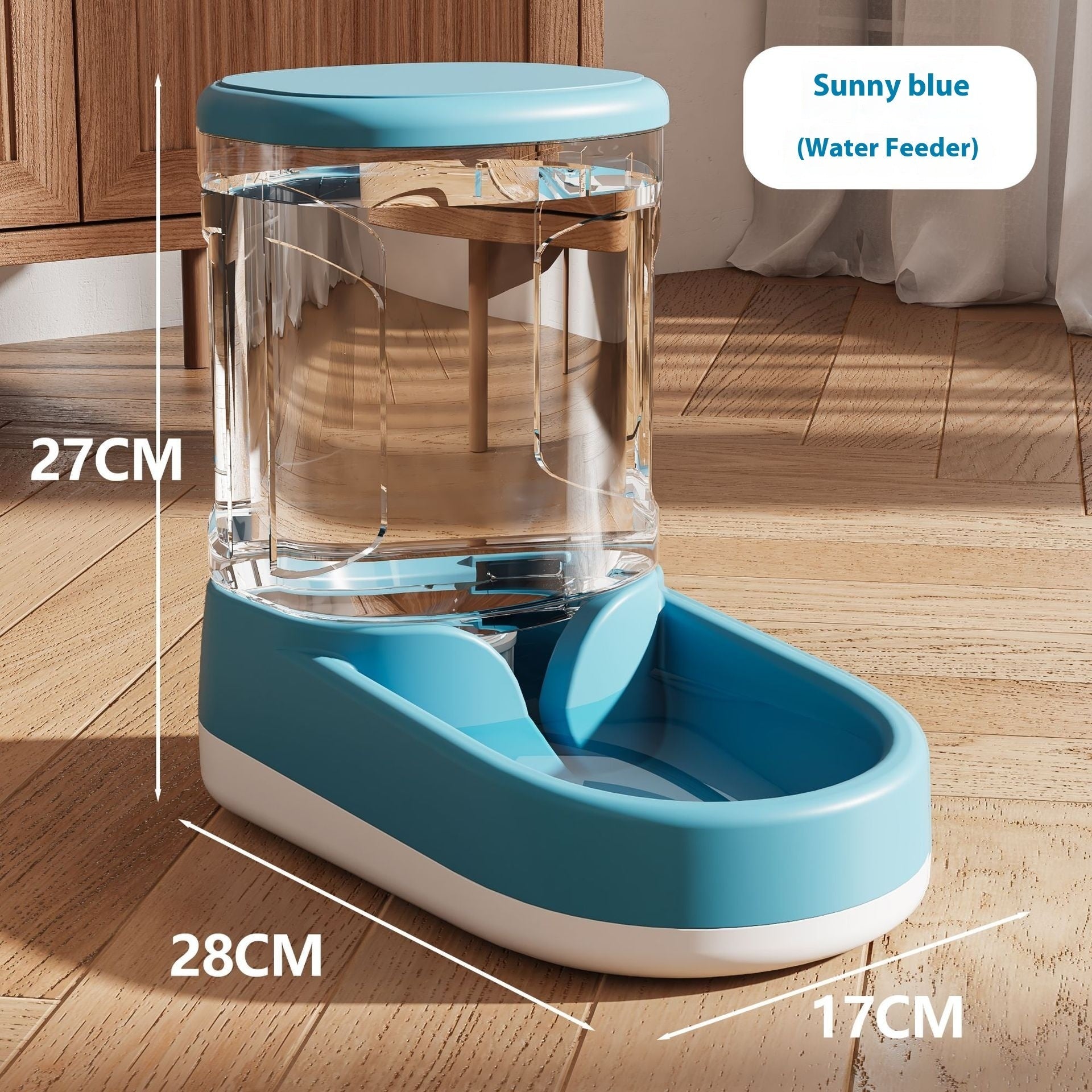 KFX-6992317 Large Capacity 3.8L Pet Water Feeder in Elegant Gray, Sunshine Blue, and Spring Pink