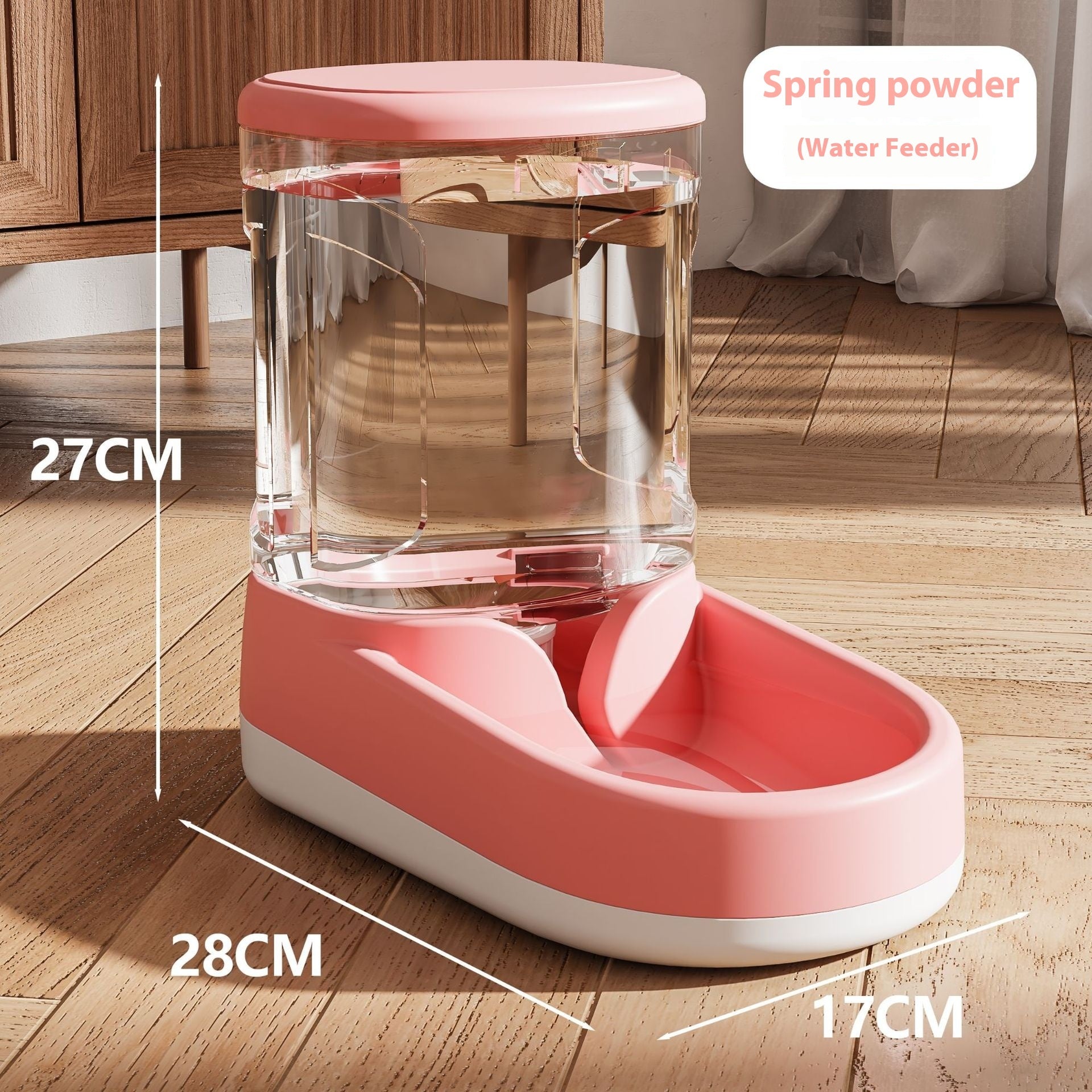 KFX-6992317 Large Capacity 3.8L Pet Water Feeder in Elegant Gray, Sunshine Blue, and Spring Pink