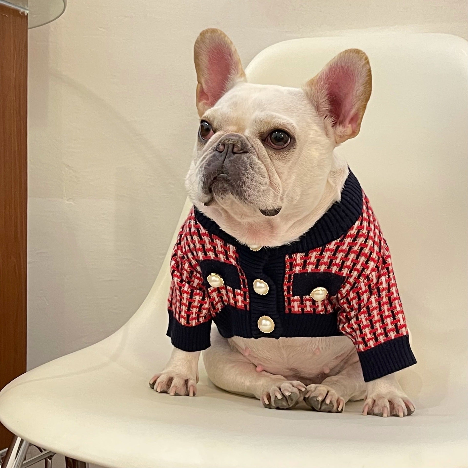 KFX-6994109 Cozy Red Wool Winter Sweater for Pets in Multiple Sizes