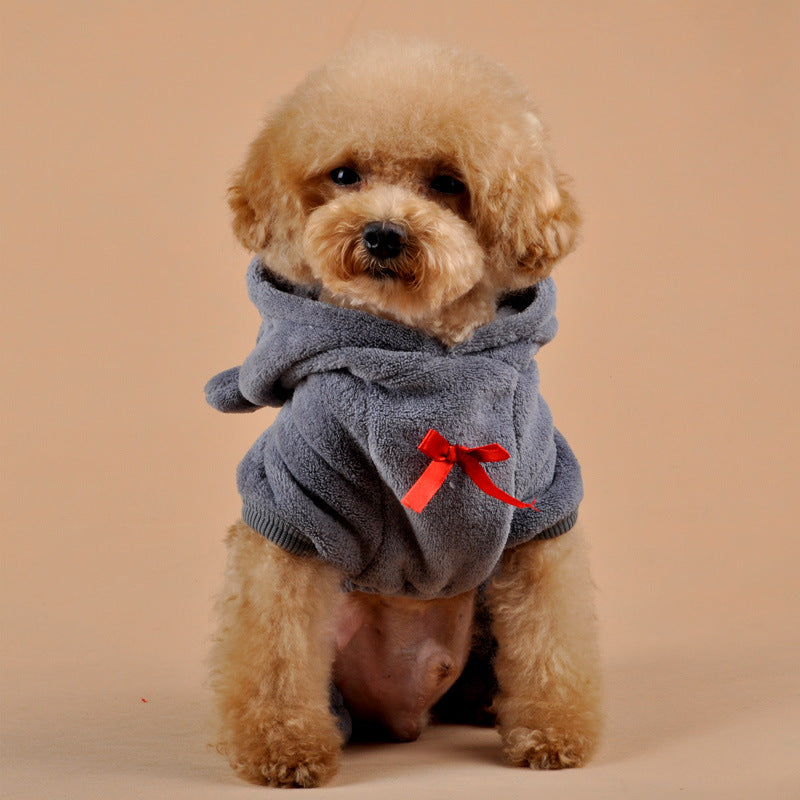 KFX-6994493 Cozy Four-Legged Coral Fleece Pet Outfit for Dogs