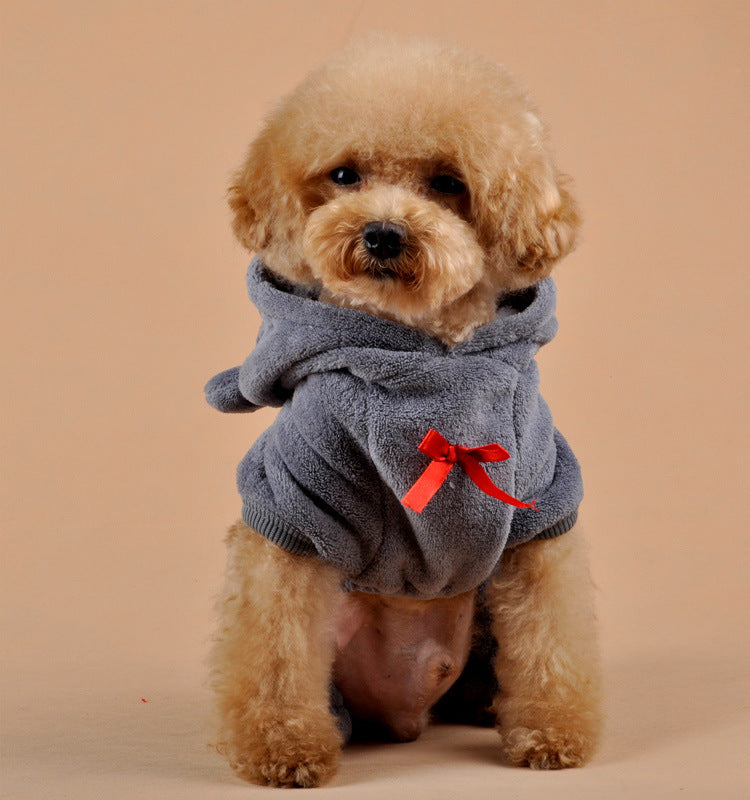 KFX-6994493 Cozy Four-Legged Coral Fleece Pet Outfit for Dogs