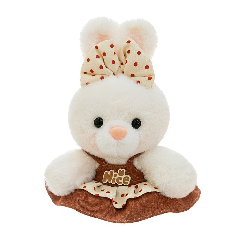 KFX-6995773 Plaid Bear Rabbit Plush Toy for Youth Couples - Cute 23CM Soft Stuffed Animal