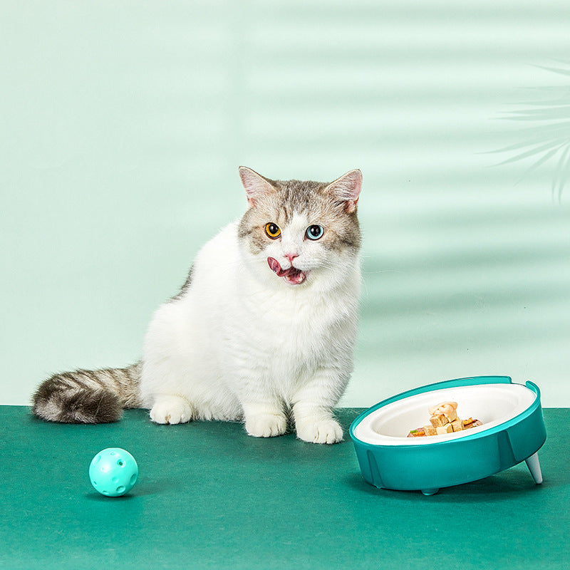 KFX-6996285 Eco-Friendly Disposable Cat and Dog Food Bowl with Non-Slip Base and Replaceable Paper Liners