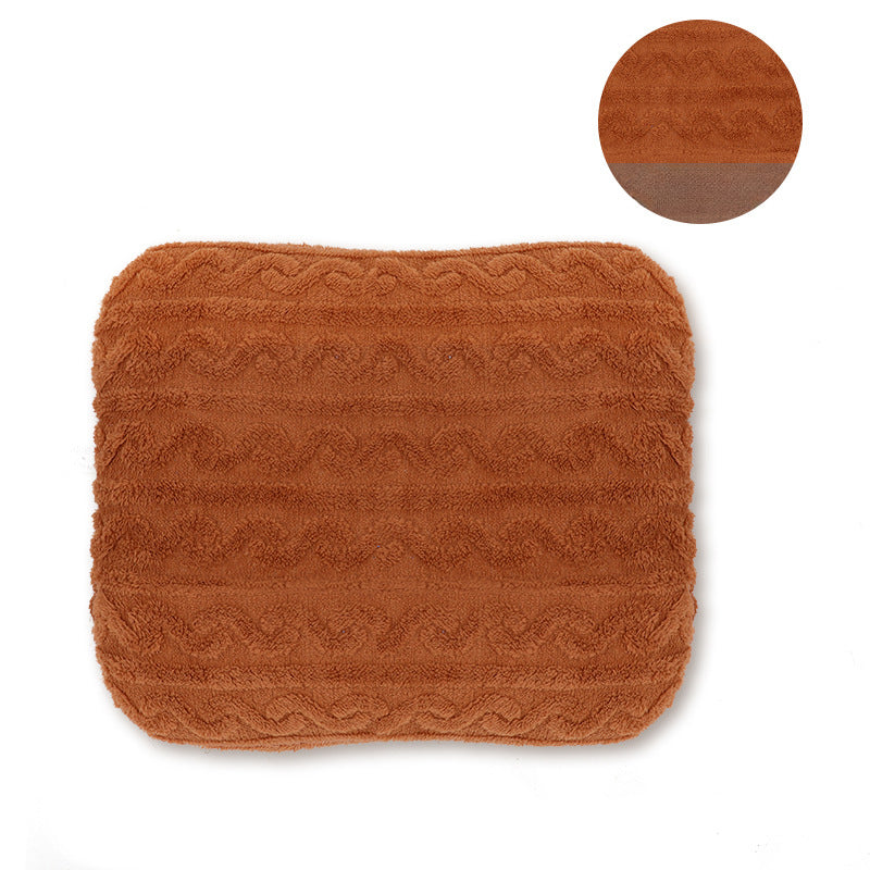 KFX-6997949 Soft Plush Flannel Pet Bed - Warm Thick Comfortable Mattress for Cats and Dogs, Machine Washable, Available in Multiple Sizes