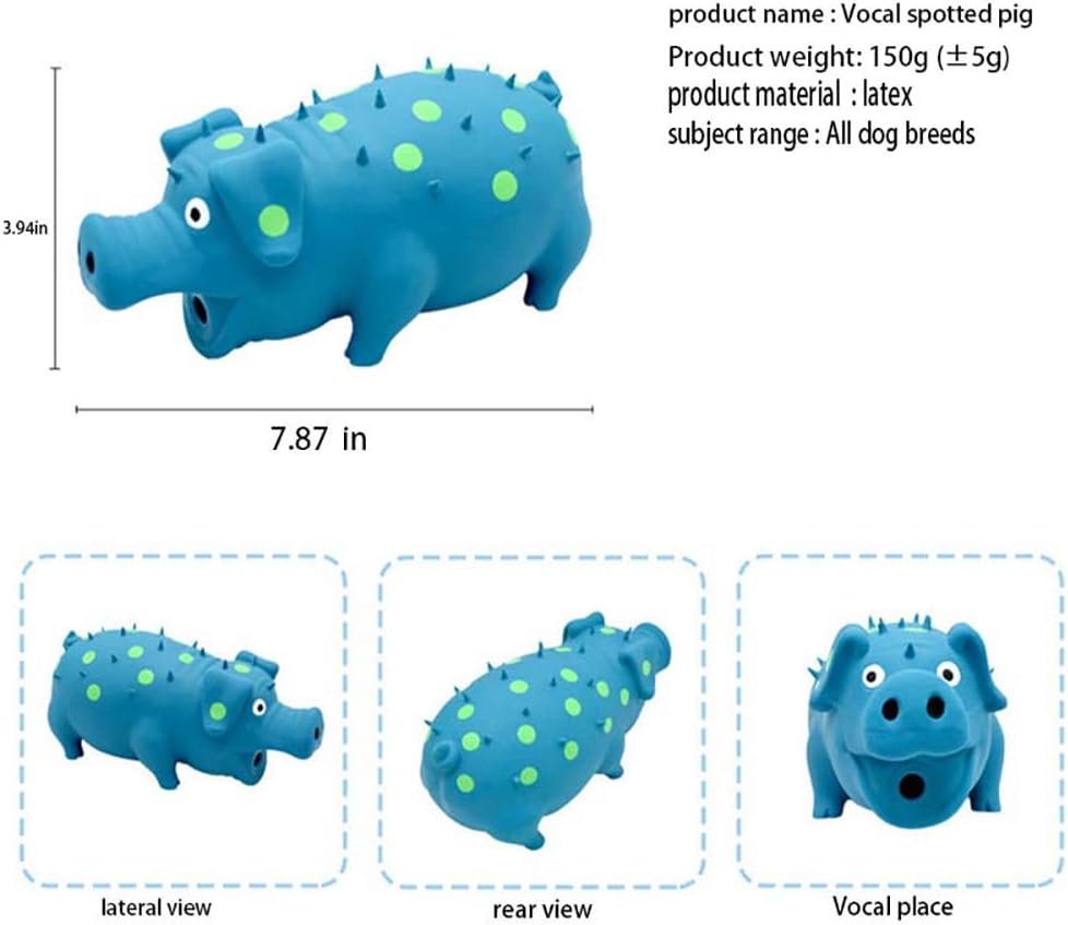 KFX-6999357 Durable Latex Interactive Chew Toy for Dogs with Squeaker and Teeth Grinding Design