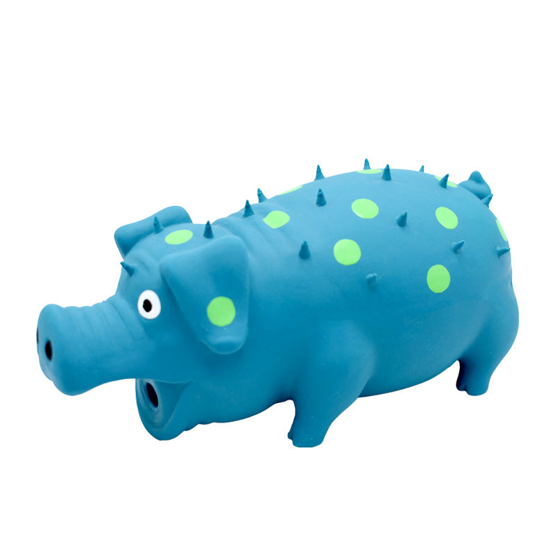 KFX-6999357 Durable Latex Interactive Chew Toy for Dogs with Squeaker and Teeth Grinding Design