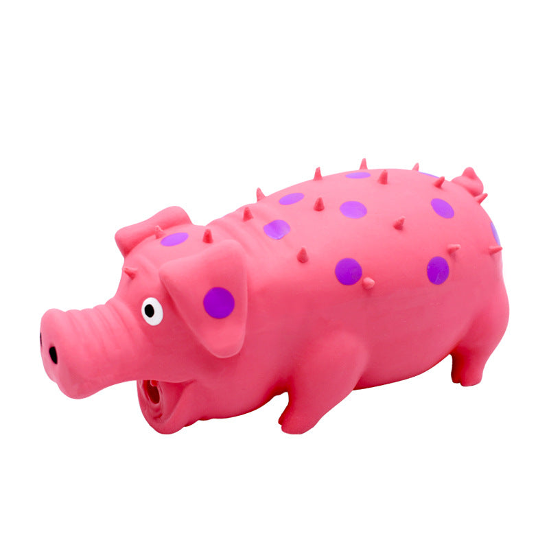 KFX-6999357 Durable Latex Interactive Chew Toy for Dogs with Squeaker and Teeth Grinding Design