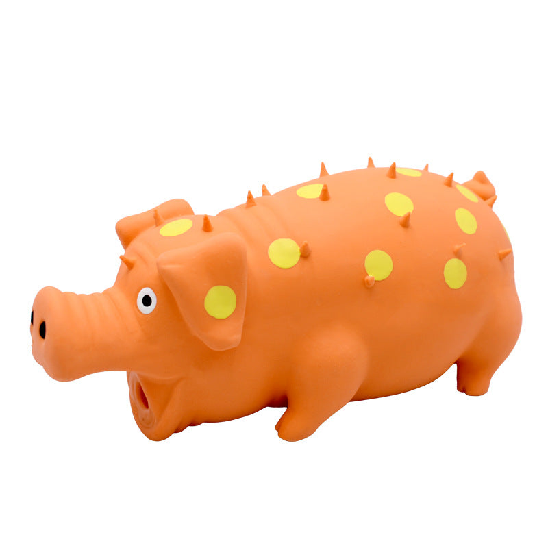 KFX-6999357 Durable Latex Interactive Chew Toy for Dogs with Squeaker and Teeth Grinding Design