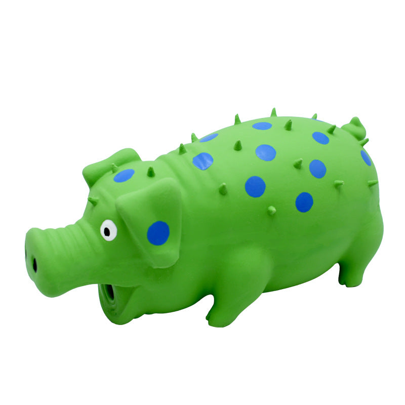 KFX-6999357 Durable Latex Interactive Chew Toy for Dogs with Squeaker and Teeth Grinding Design