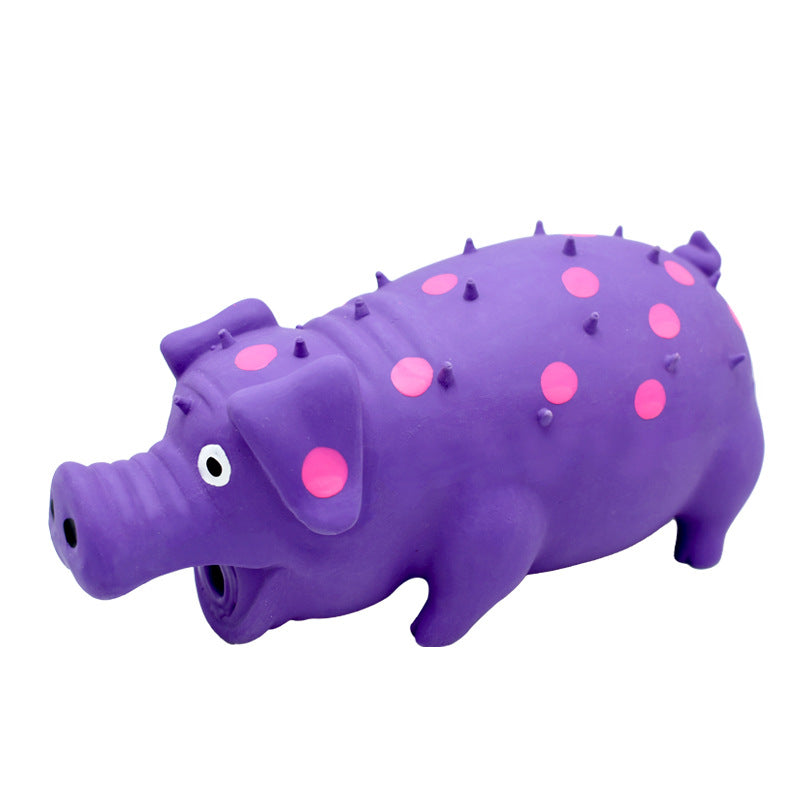 KFX-6999357 Durable Latex Interactive Chew Toy for Dogs with Squeaker and Teeth Grinding Design
