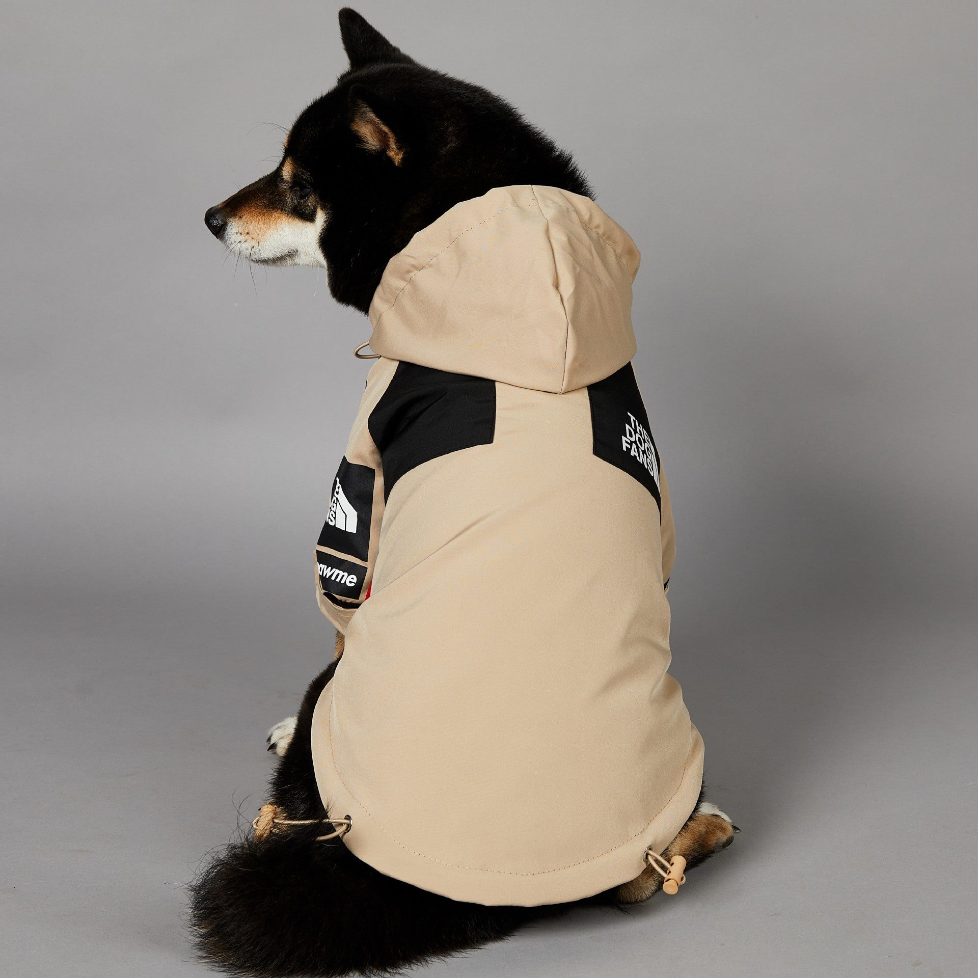 KFX-7001533 Khaki Shell Jacket for Dogs - Weather-Resistant Pet Coat in Multiple Sizes