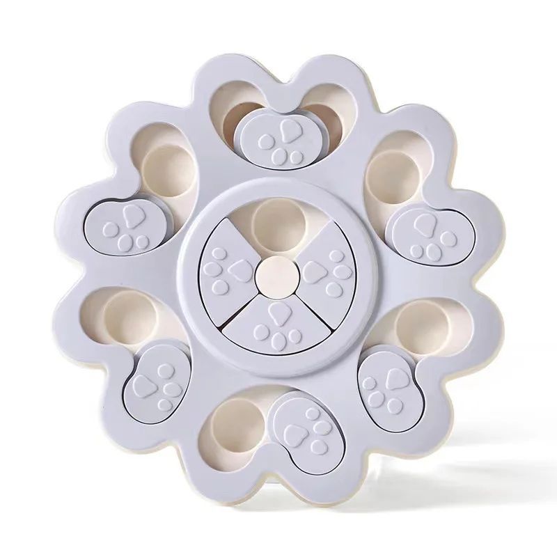 KFX-7002045 Interactive Flower Shape Slow Feeder Dog Puzzle Bowl for Cognitive Training and Olfactory Stimulation