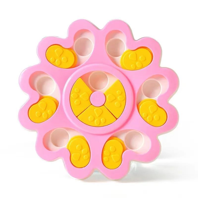 KFX-7002045 Interactive Flower Shape Slow Feeder Dog Puzzle Bowl for Cognitive Training and Olfactory Stimulation
