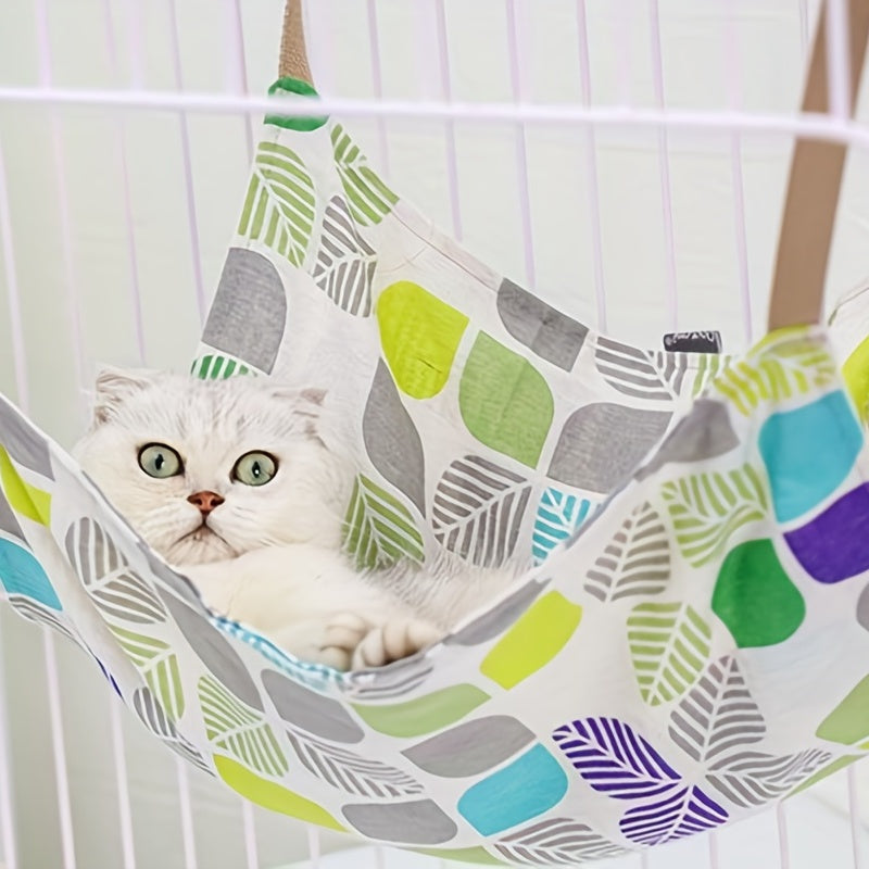 KFX-7005117 Breathable Multi-Color Cotton Hemp Cat Hammock for Cages and Hanging Nests