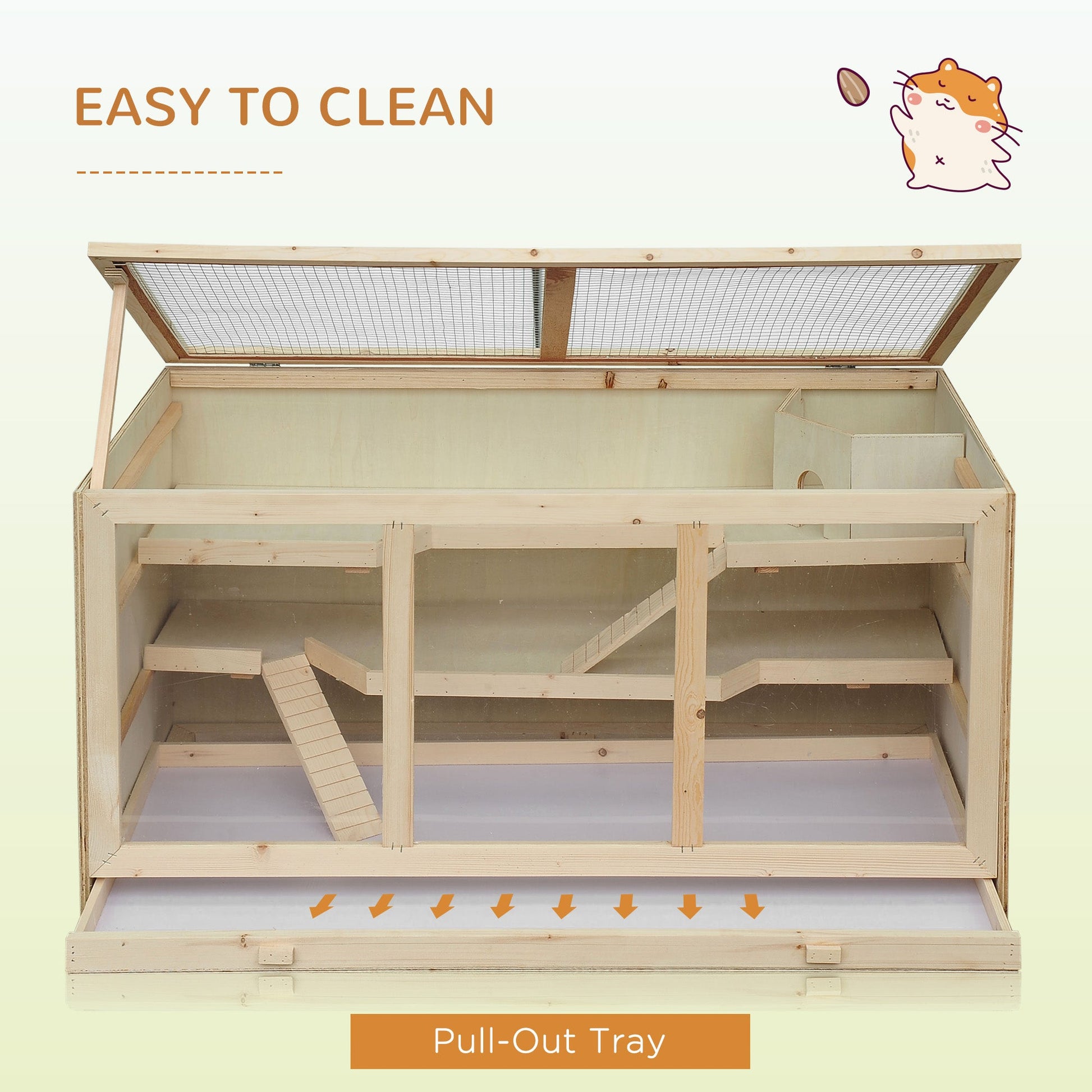 KFX-7005501 Extra Large Hamster Cage with Multiple Levels, Ramps, and Easy Access Door