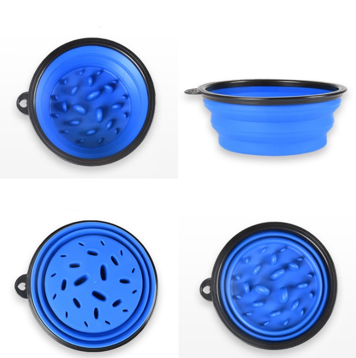 KFX-7005629 Collapsible Slow Food Bowl for Pets – Portable Folding Anti-Choking Design, Easy to Carry