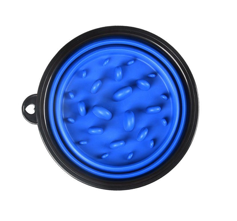 KFX-7005629 Collapsible Slow Food Bowl for Pets – Portable Folding Anti-Choking Design, Easy to Carry