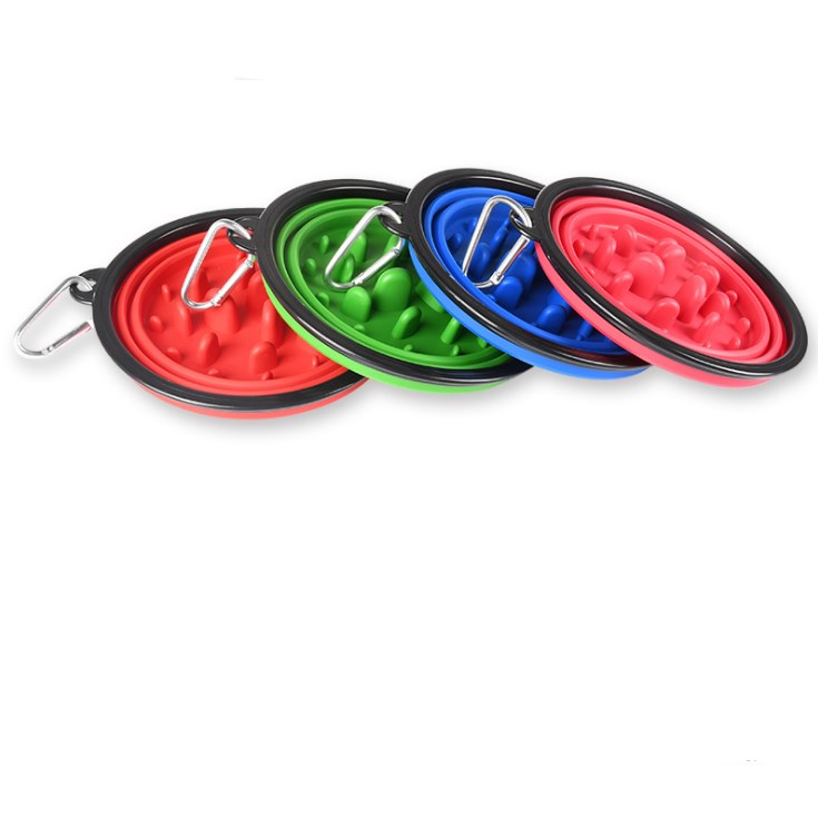KFX-7005629 Collapsible Slow Food Bowl for Pets – Portable Folding Anti-Choking Design, Easy to Carry