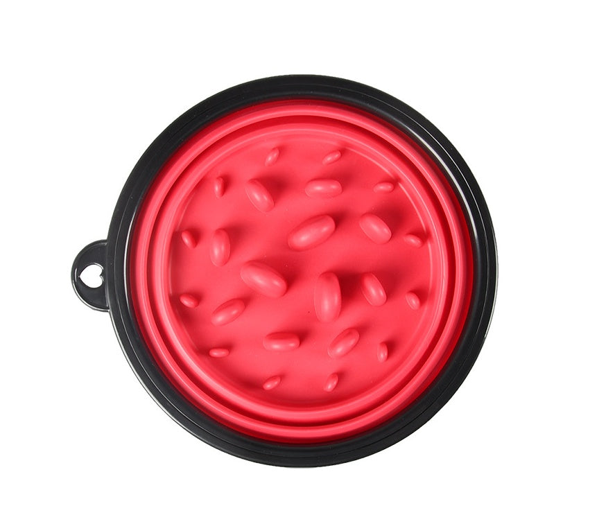 KFX-7005629 Collapsible Slow Food Bowl for Pets – Portable Folding Anti-Choking Design, Easy to Carry