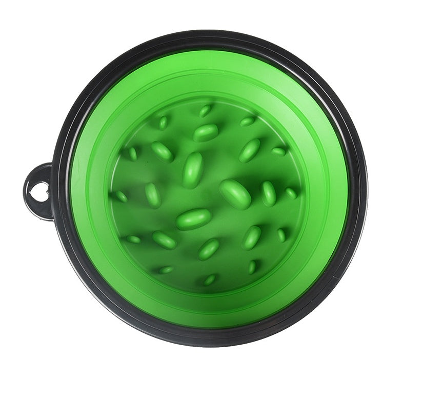 KFX-7005629 Collapsible Slow Food Bowl for Pets – Portable Folding Anti-Choking Design, Easy to Carry
