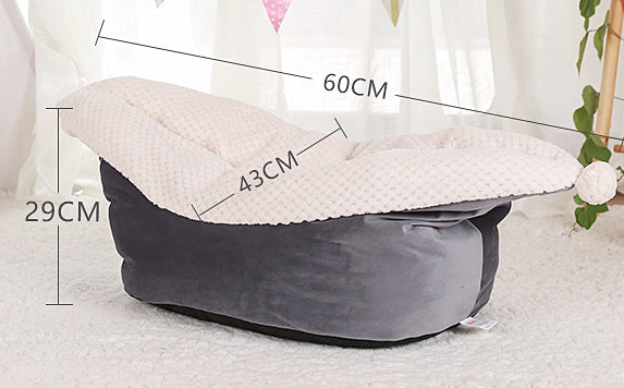 KFX-7005885 Small and Medium Cat Boat Nest Bed in Peacock Blue, Gray, and Gray Pink