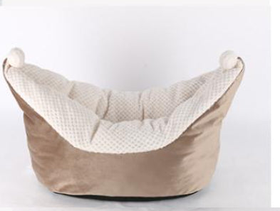KFX-7005885 Small and Medium Cat Boat Nest Bed in Peacock Blue, Gray, and Gray Pink