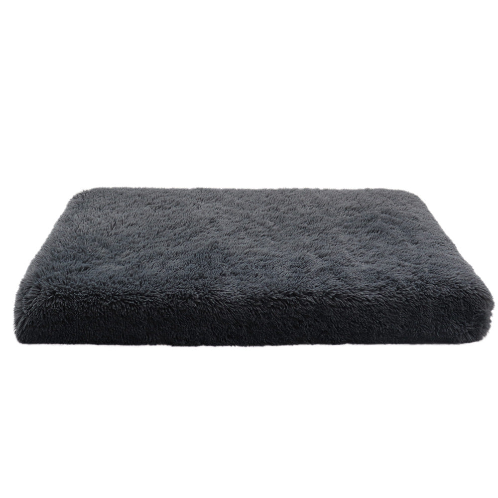 KFX-7009469 Long Pile Square Pet Mat and Detachable Non-Slip Dog Bed for Cats and Dogs, Warm Deep Sleep Sofa