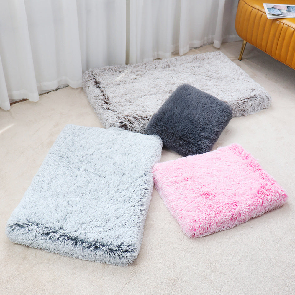 KFX-7009469 Long Pile Square Pet Mat and Detachable Non-Slip Dog Bed for Cats and Dogs, Warm Deep Sleep Sofa