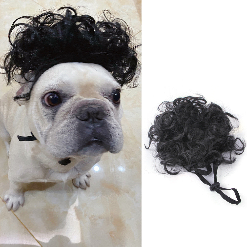 KFX-7009853 Versatile Halloween and Christmas Pet Hair Wigs in Various Styles and Colors