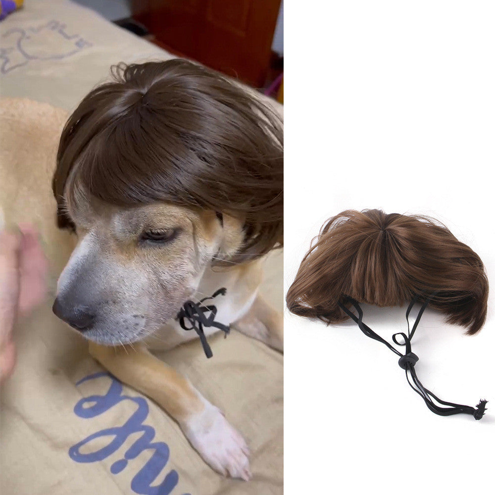 KFX-7009853 Versatile Halloween and Christmas Pet Hair Wigs in Various Styles and Colors