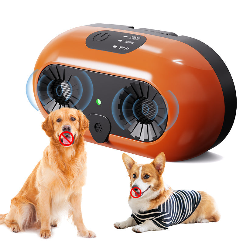 KFX-7010877 Ultrasonic Anti-Bark Device with 3 Adjustable Modes for Dogs, Effective Indoor & Outdoor Bark Control up to 50ft