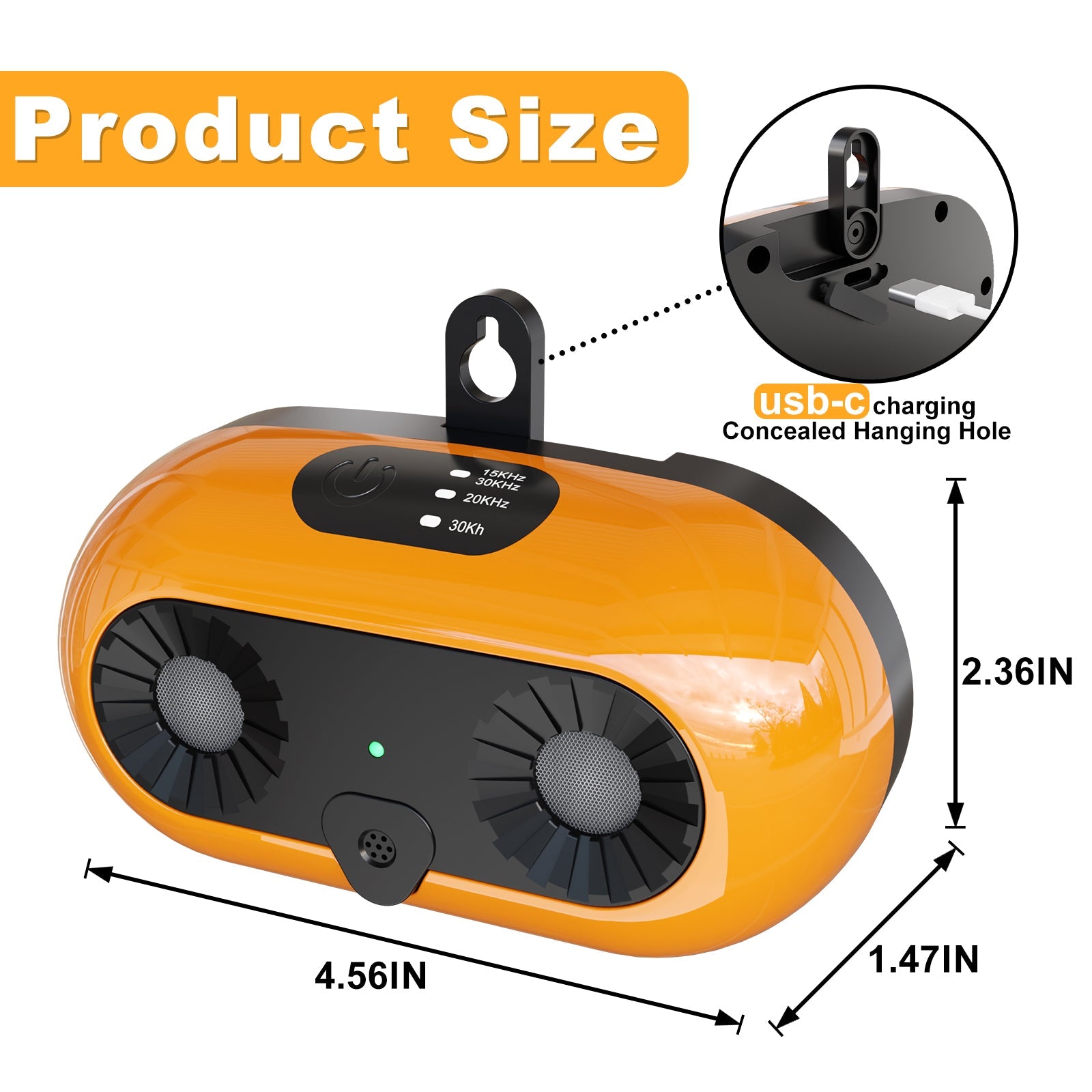 KFX-7010877 Ultrasonic Anti-Bark Device with 3 Adjustable Modes for Dogs, Effective Indoor & Outdoor Bark Control up to 50ft