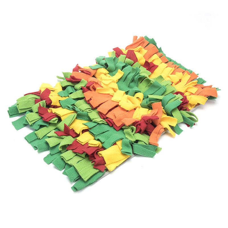 KFX-7012413 Rainbow Pet Sniffing Pad for Foraging Training - Soft Shaker Velvet, 35x25x4cm