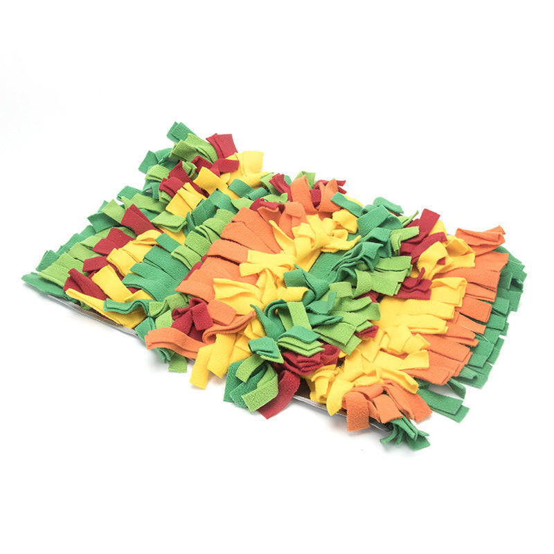 KFX-7012413 Rainbow Pet Sniffing Pad for Foraging Training - Soft Shaker Velvet, 35x25x4cm