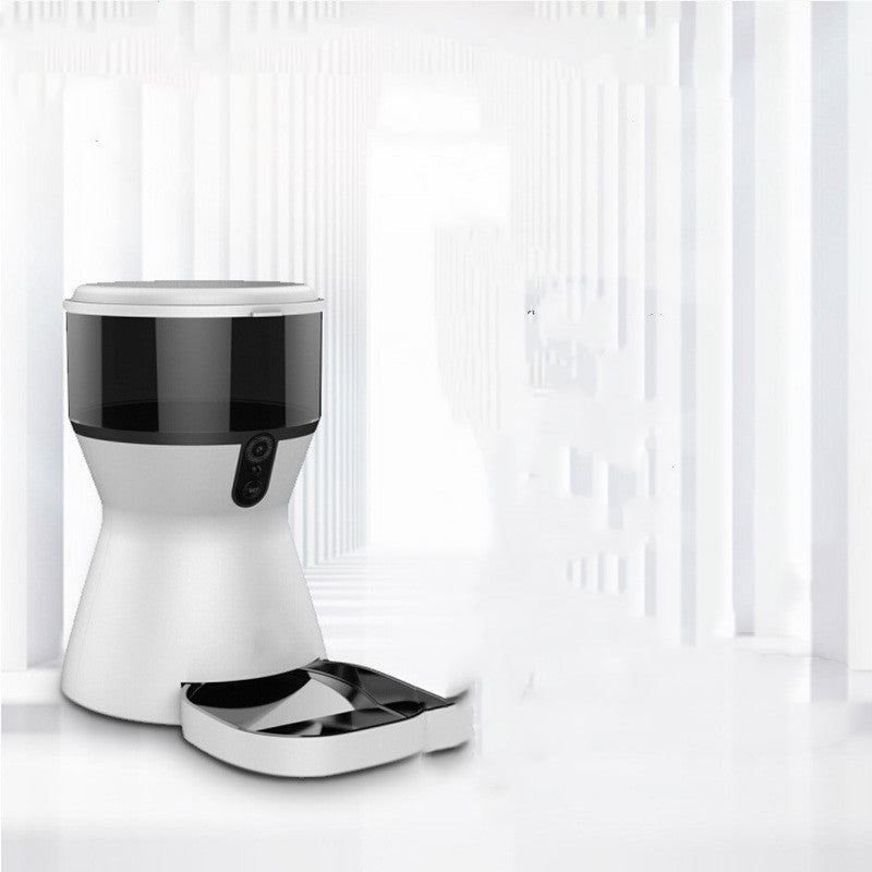 KFX-7013565 Automatic Pet Feeder for Dogs and Cats - WiFi, Video Options, ABS Material, White Finish