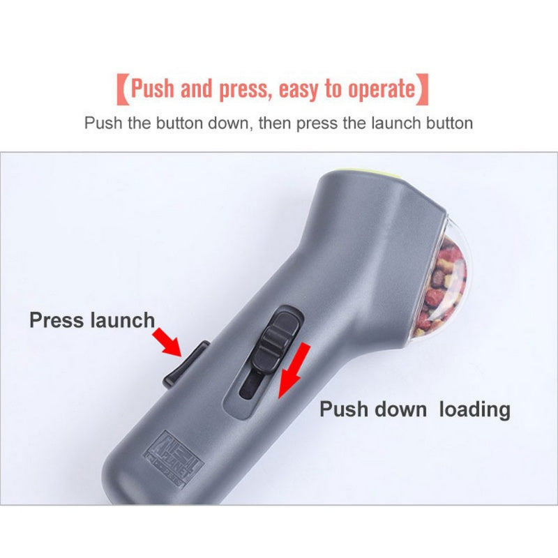 KFX-7014845 Interactive Pet Snack Launcher for Dogs and Cats, Outdoor Treat Catapult Toy, Easy Grip Feeding Tool