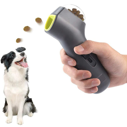 KFX-7014845 Interactive Pet Snack Launcher for Dogs and Cats, Outdoor Treat Catapult Toy, Easy Grip Feeding Tool