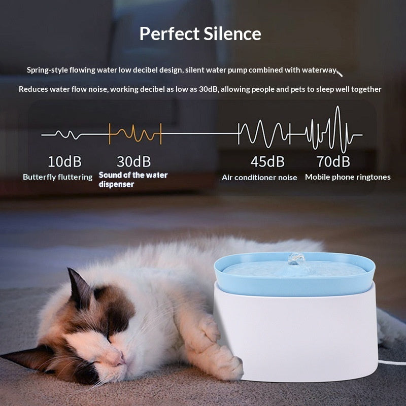 KFX-7019197 Automatic Cat Water Fountain with Water-Level Cutoff Pump - Multiple Colors Available