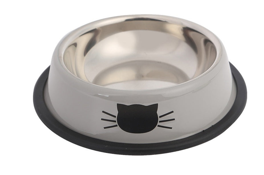 KFX-7019325 Colorful Stainless Steel Non-Slip Pet Bowls for Dogs and Cats - Set of 2/3