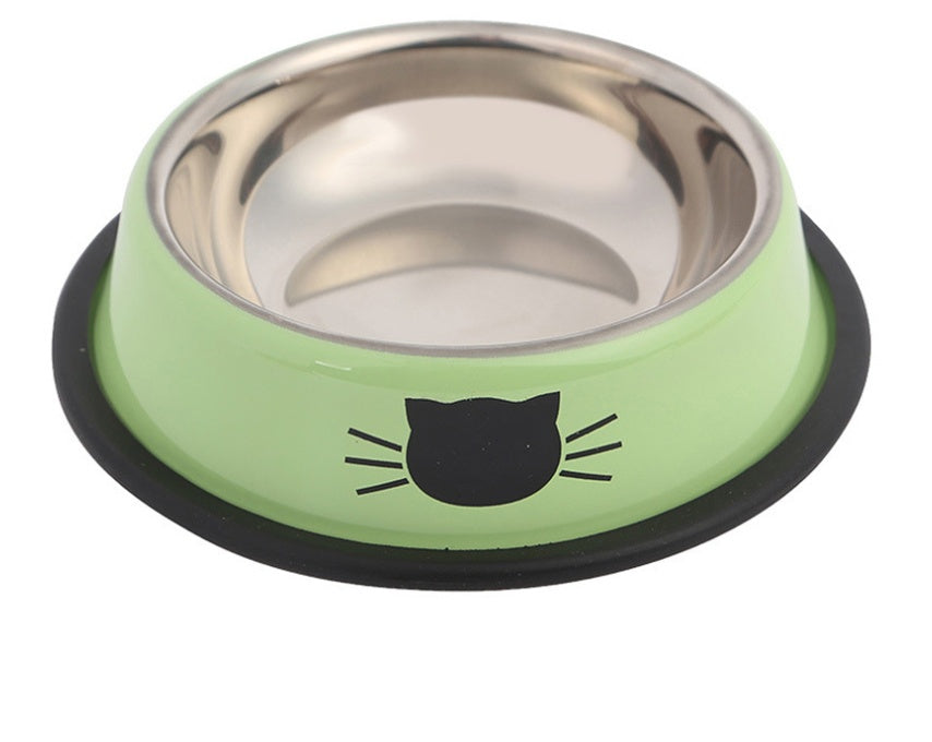 KFX-7019325 Colorful Stainless Steel Non-Slip Pet Bowls for Dogs and Cats - Set of 2/3