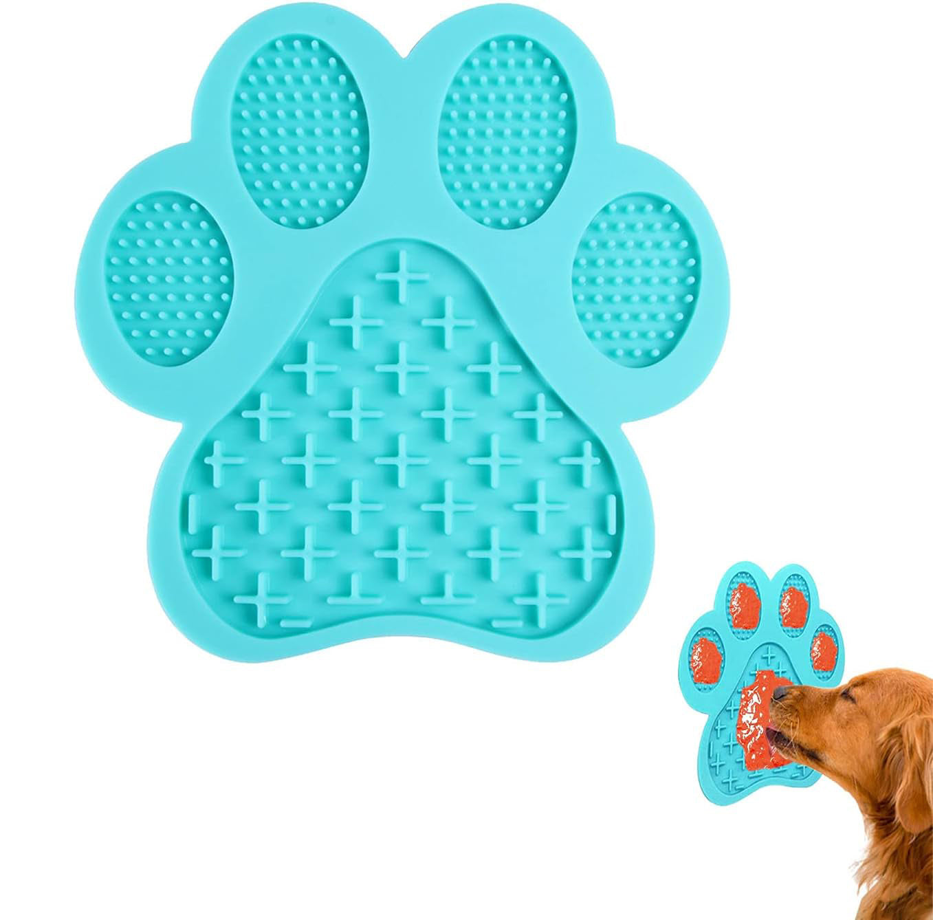 KFX-7020605 Peanut Butter Dog Licking Mat with Suction Cups for Bathing, Grooming, and Slow Feeding