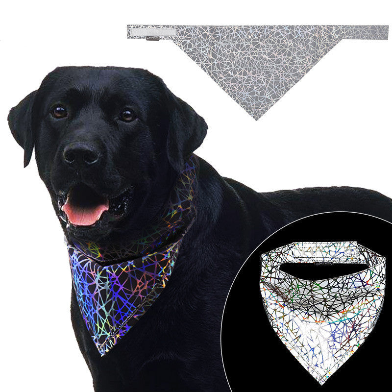 KFX-7020733 Gray Dog Scarf and Saliva Towel - Durable Polyester, Available in 3 Sizes (S, M, L)