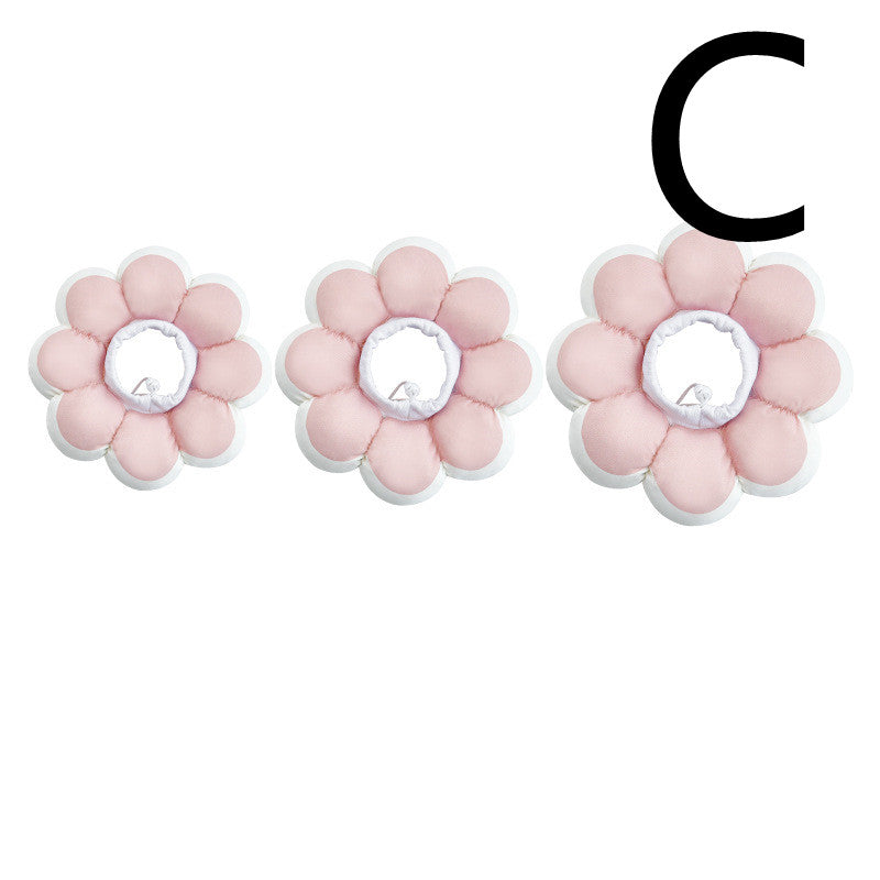 KFX-7021117 Waterproof Anti-Bite Anti-Licking Cat Soft Collar in Stylish Sunflower and Heart Designs