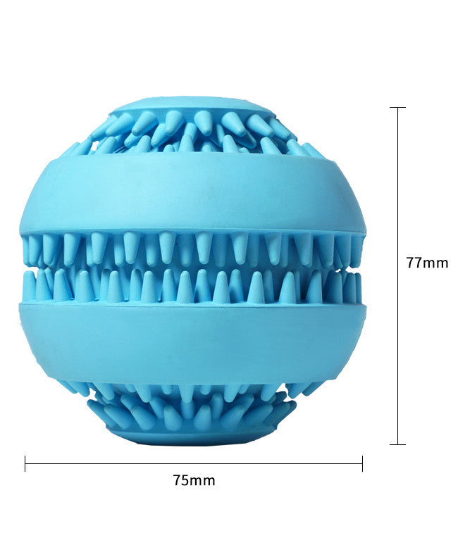 KFX-7023933 Natural Rubber Dog Molar Ball - Toothbrush Design for Effective Dental Cleaning, Available in Blue and Green