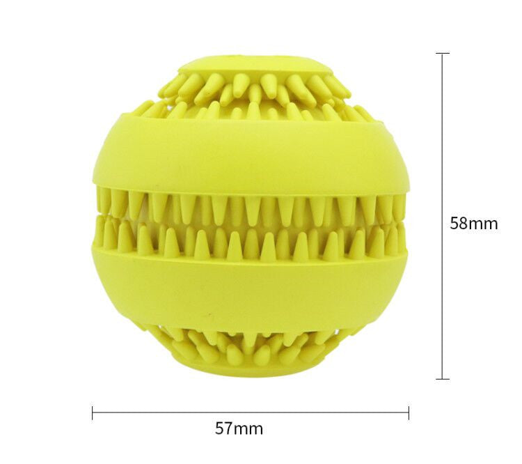 KFX-7023933 Natural Rubber Dog Molar Ball - Toothbrush Design for Effective Dental Cleaning, Available in Blue and Green