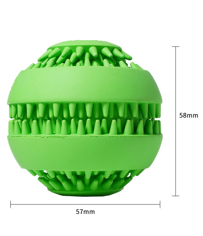 KFX-7023933 Natural Rubber Dog Molar Ball - Toothbrush Design for Effective Dental Cleaning, Available in Blue and Green