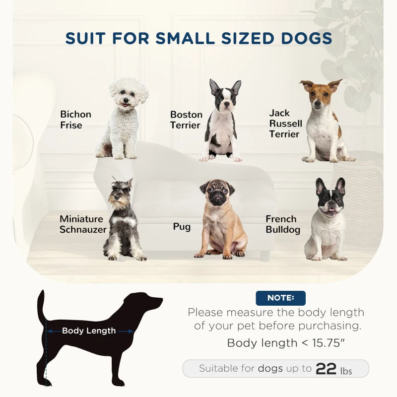 KFX-7024573 Stylish Gray Pet Sofa for Small Dogs with Storage Solution, Easy Assembly and Cozy Cushion