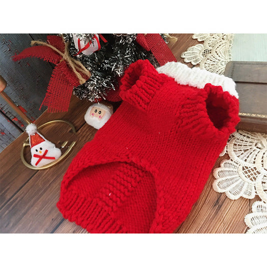 KFX-7026877 Cozy Red Christmas Two-Leg Sweater Set with Gift Box Brooch and Moose Bag