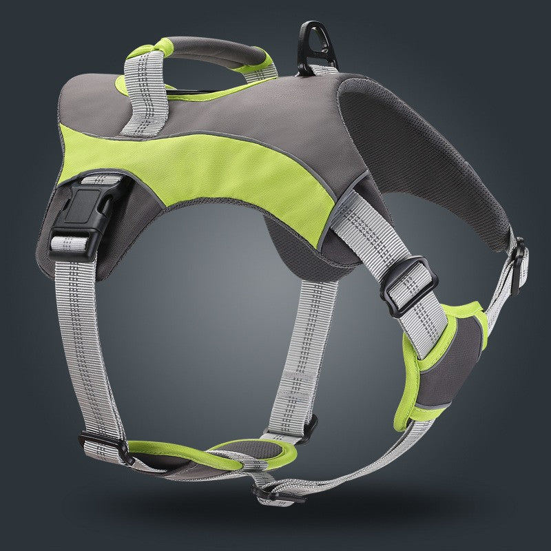 KFX-7028157 Large Dog Harness with Breathable Design and Hand-Holding Rope in Multiple Colors