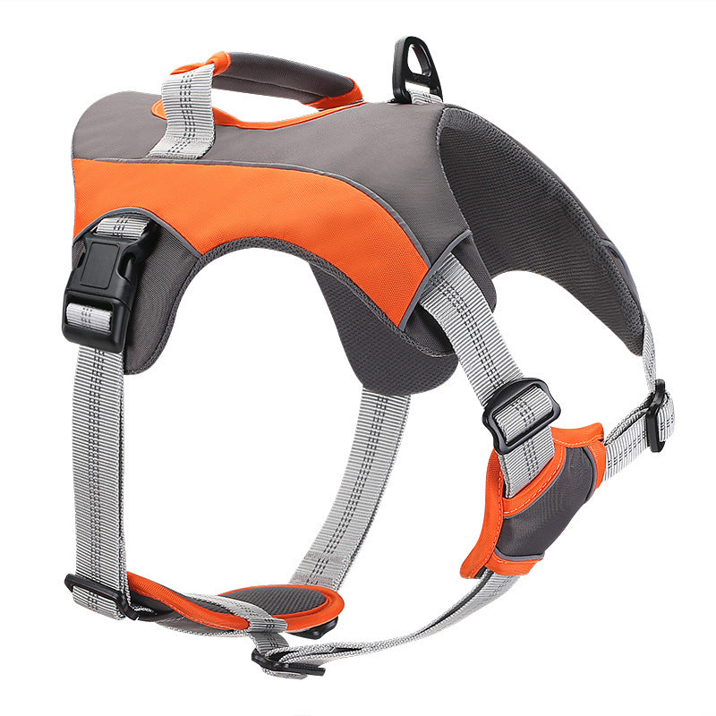KFX-7028157 Large Dog Harness with Breathable Design and Hand-Holding Rope in Multiple Colors